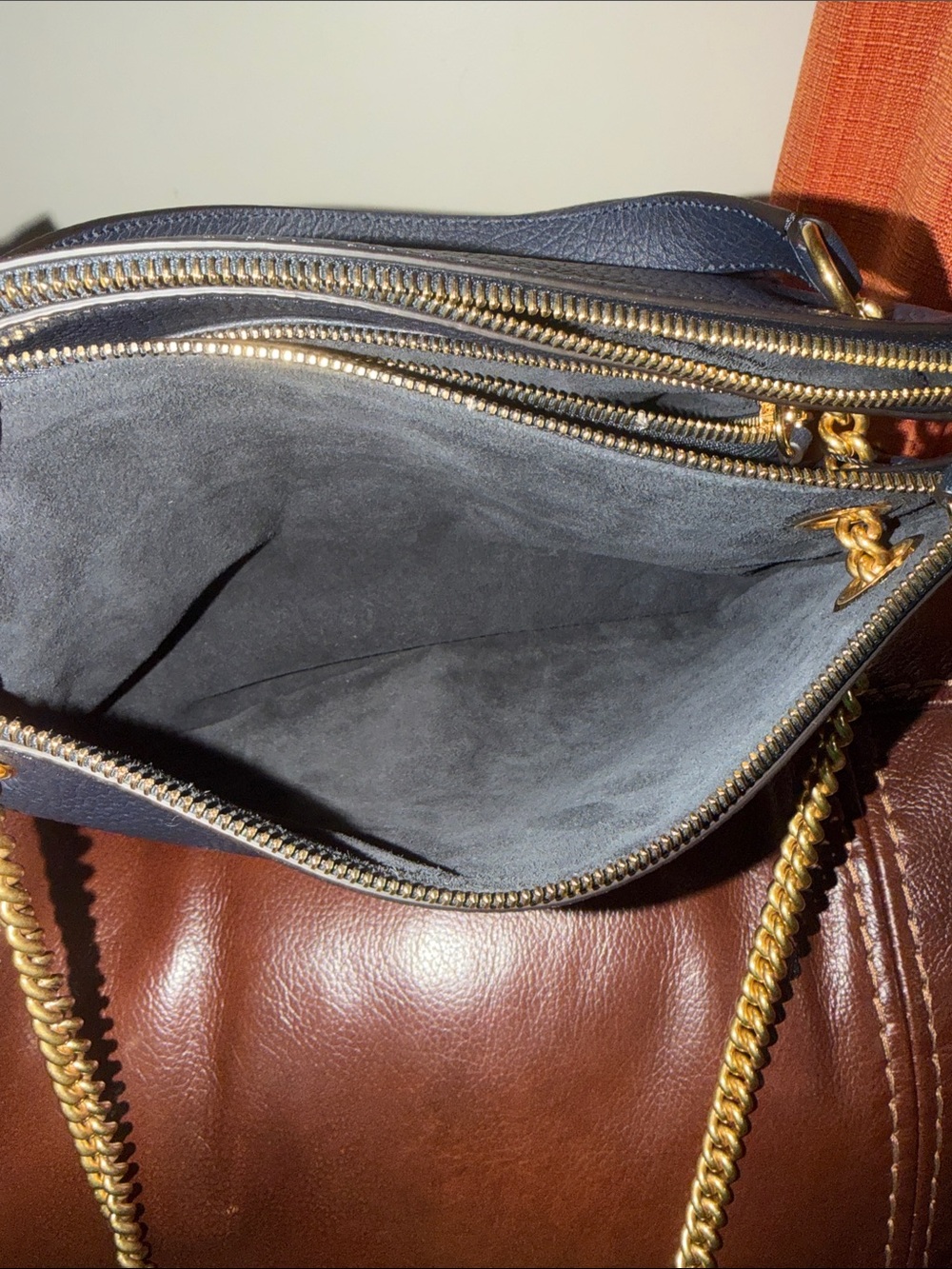 ‼️Authentic Mulberry Winsley Blue Leather Shoulder Bag Crossbody Bag - Picture 12 of 14